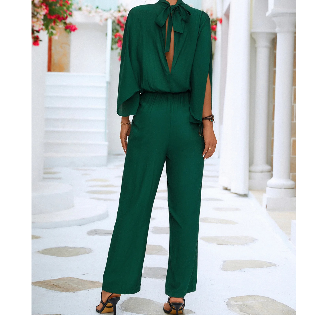 Rilliane - Business style jumpsuit with wide sleeves