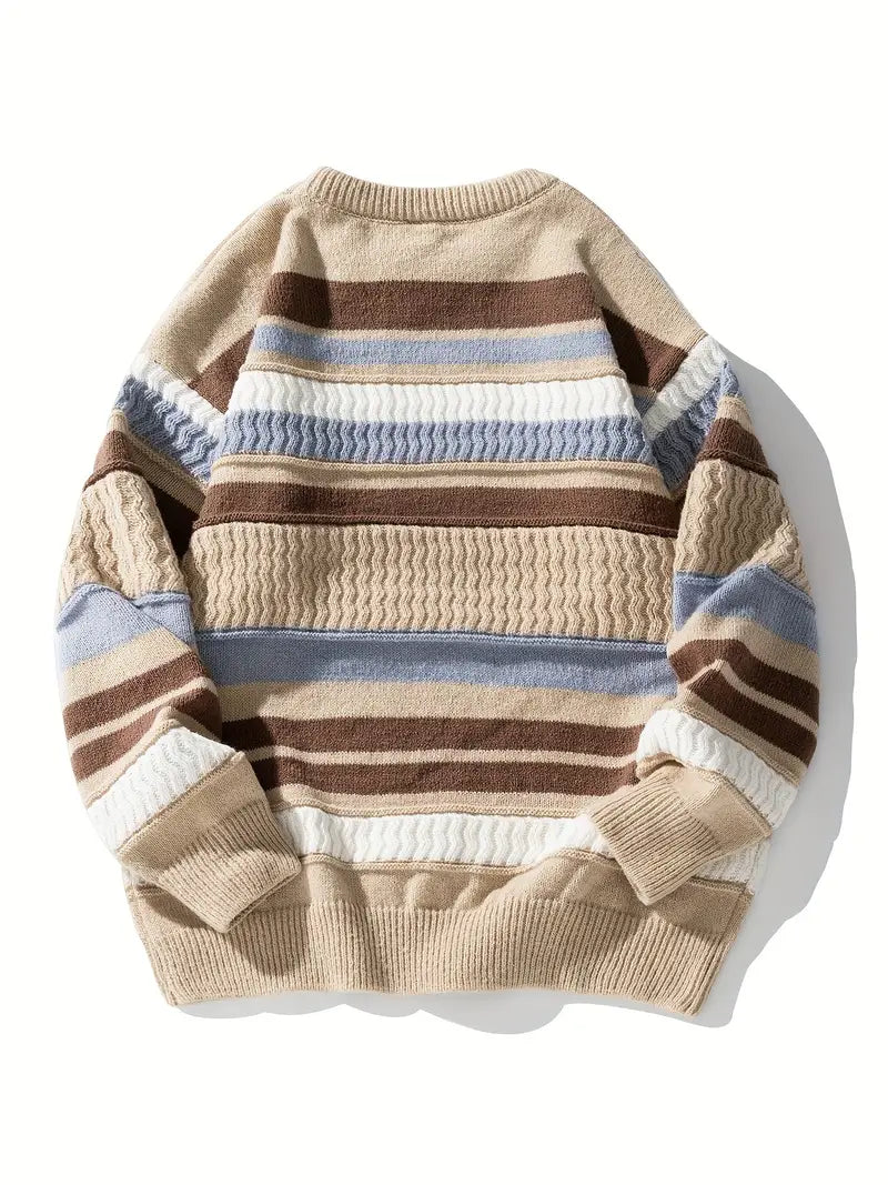 Women's striped crew neck sweater