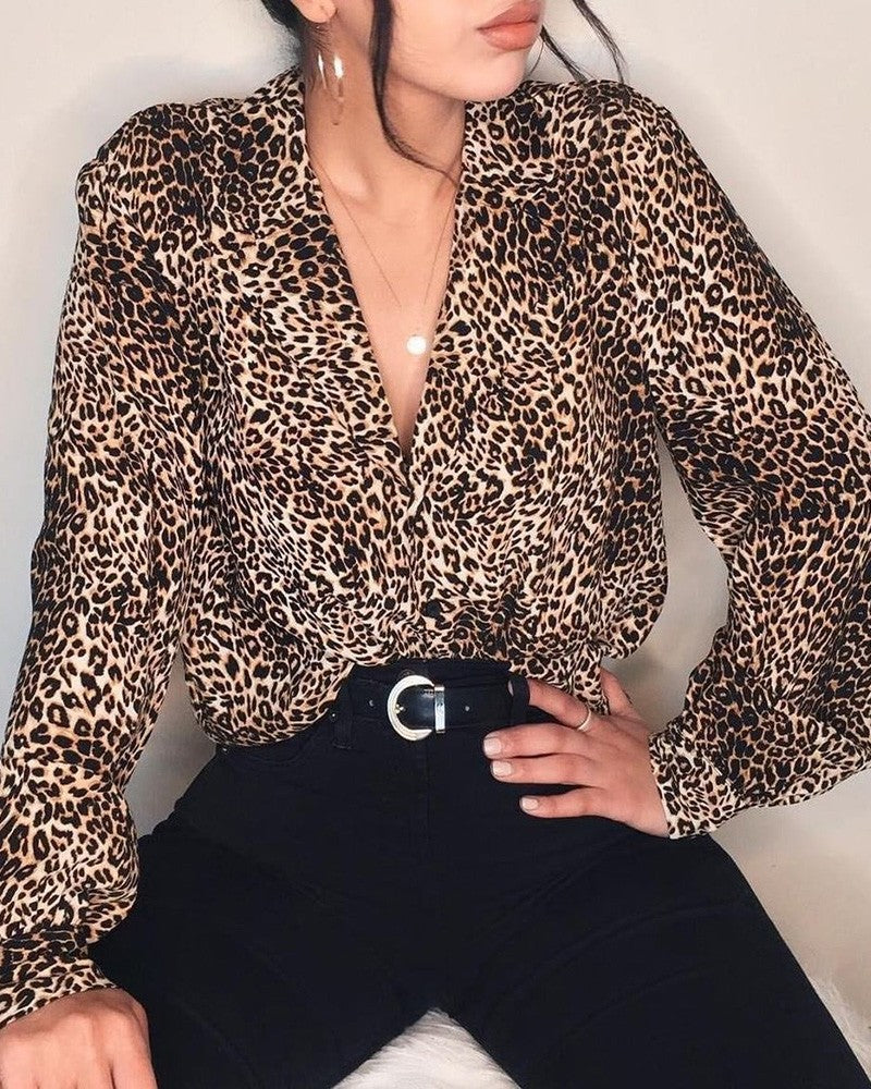 Leopard Print Blouse