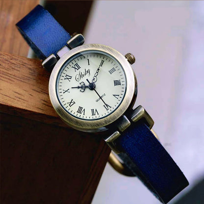 Amelia Vintage Wrist Watch | Round Dial Roman Numerals Wrist Watch