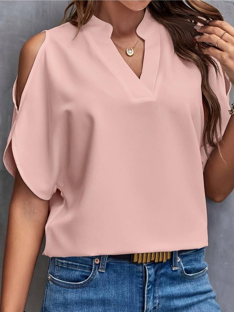 Jamila - Elegant Off-shoulder V-neck top