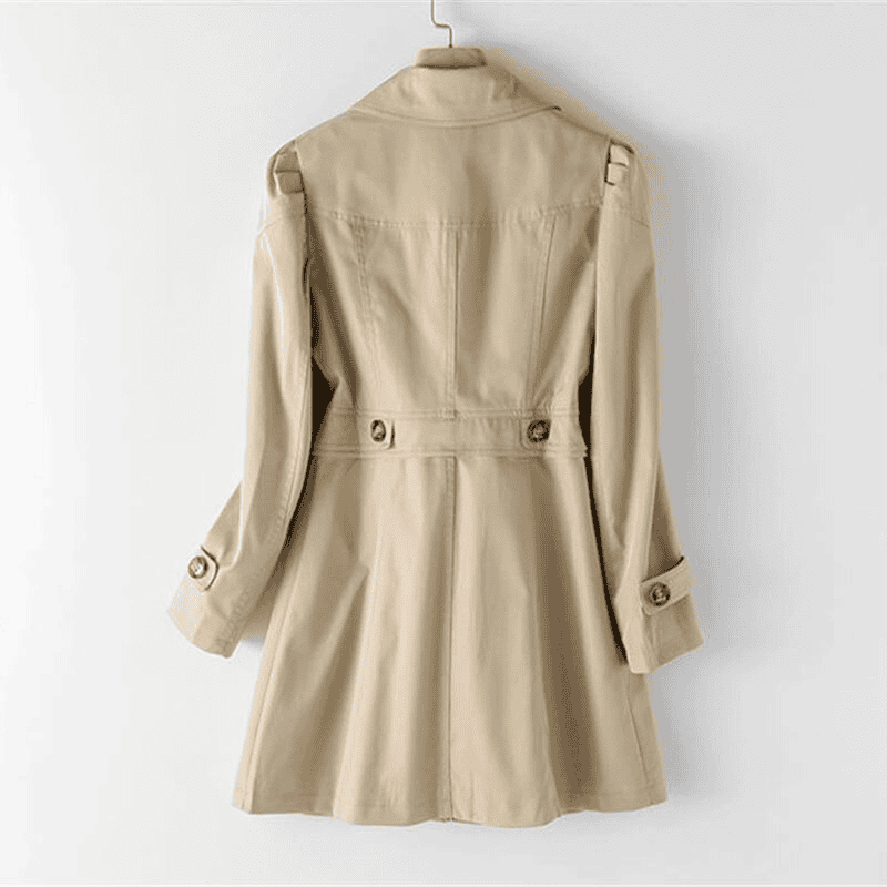 Elegant double-breasted coat for women