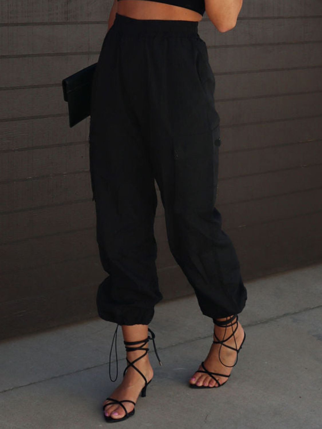 Reena - high waist drawstring pants with pockets