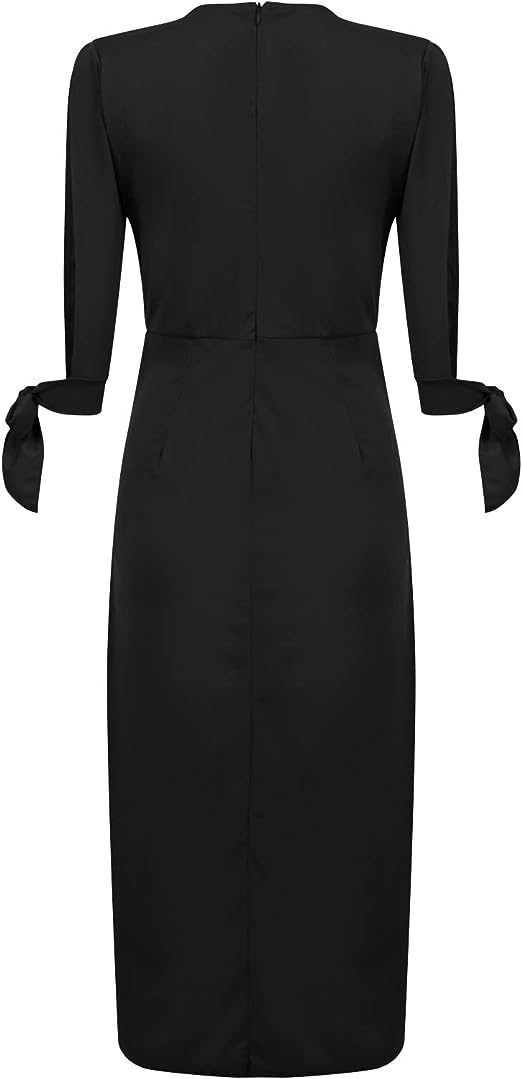 Women’s Midi Dress - Short Sleeve Cut-Out with Bead Detail - Cinched Waist - Floral Print