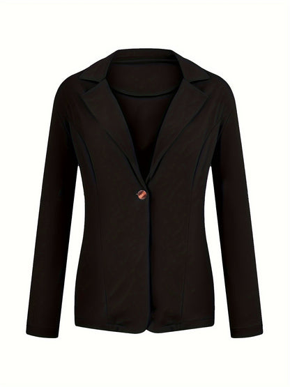 Women's slim fit lapel long sleeve blazer