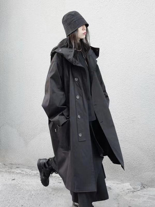 Oversized Button Up Trench Coat