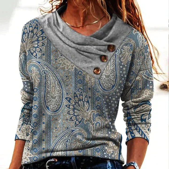 Women's irregular v neck sweater