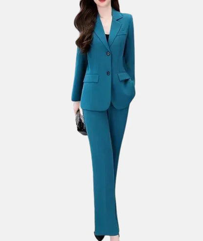 Women's elegant pantsuit with tailored blazer