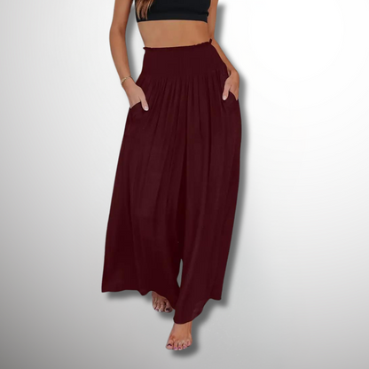 Women's casual loose trousers with elastic waistband