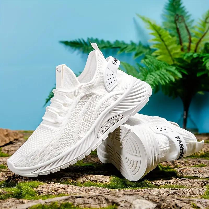 Women's Athletic Sneakers - Breathable Mesh - Slip-On Sock Fit - Chunky Grip Sole