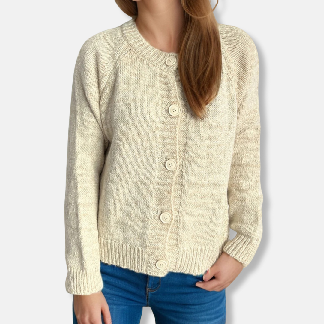 Knit Relaxed Fit Raglan Cardigan