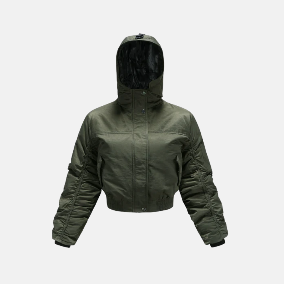 Lightweight Hooded Cropped Coat 