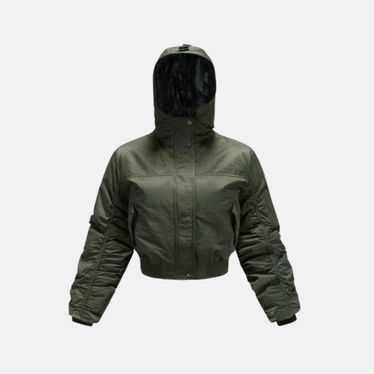 Lightweight Hooded Cropped Coat 