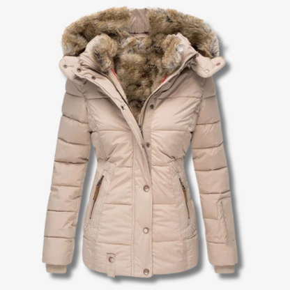 Women's warm jacket with hood