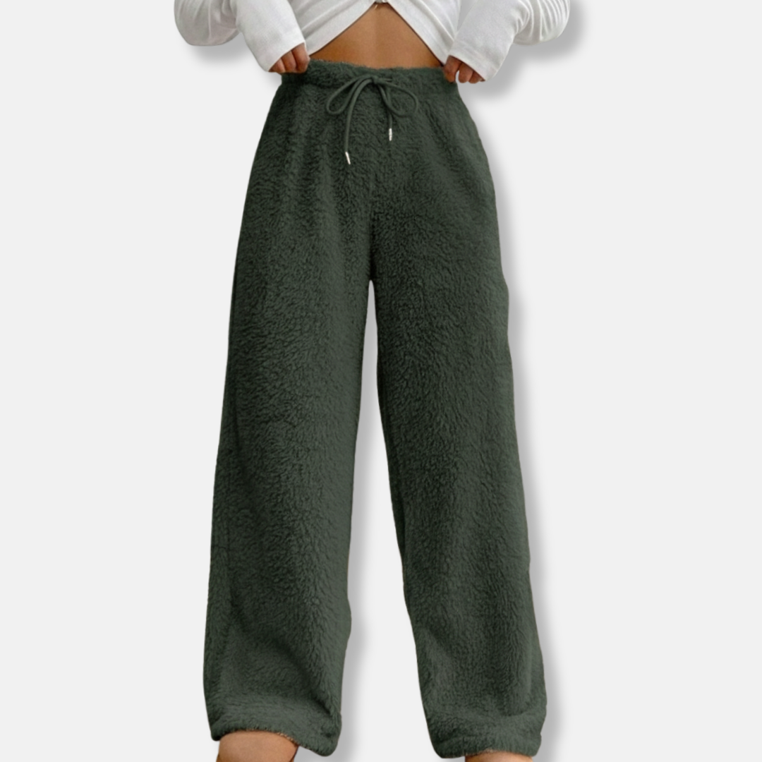 Women’s Lounge Pants – Plush Fleece – Relaxed Fit – Drawstring Waist – Full Length