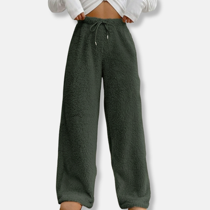 Women’s Lounge Pants – Plush Fleece – Relaxed Fit – Drawstring Waist – Full Length