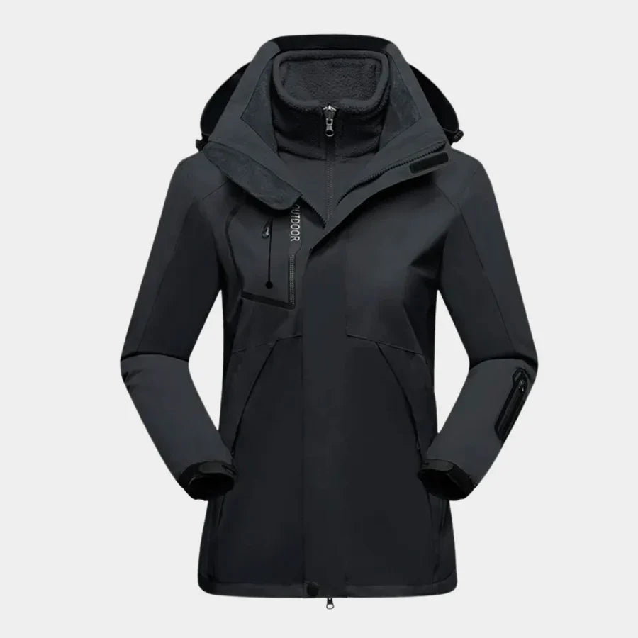 Waterproof ski long sleeve jacket for women