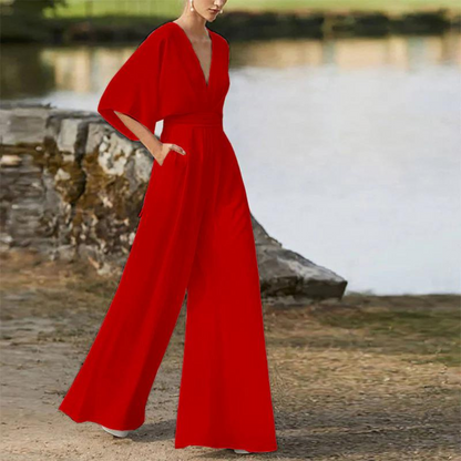Women’s Half-Sleeve Jumpsuit – Stylish and Elegant Apparel