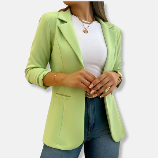 Tailored Fit Lapel 3/4 Sleeve Blazer 