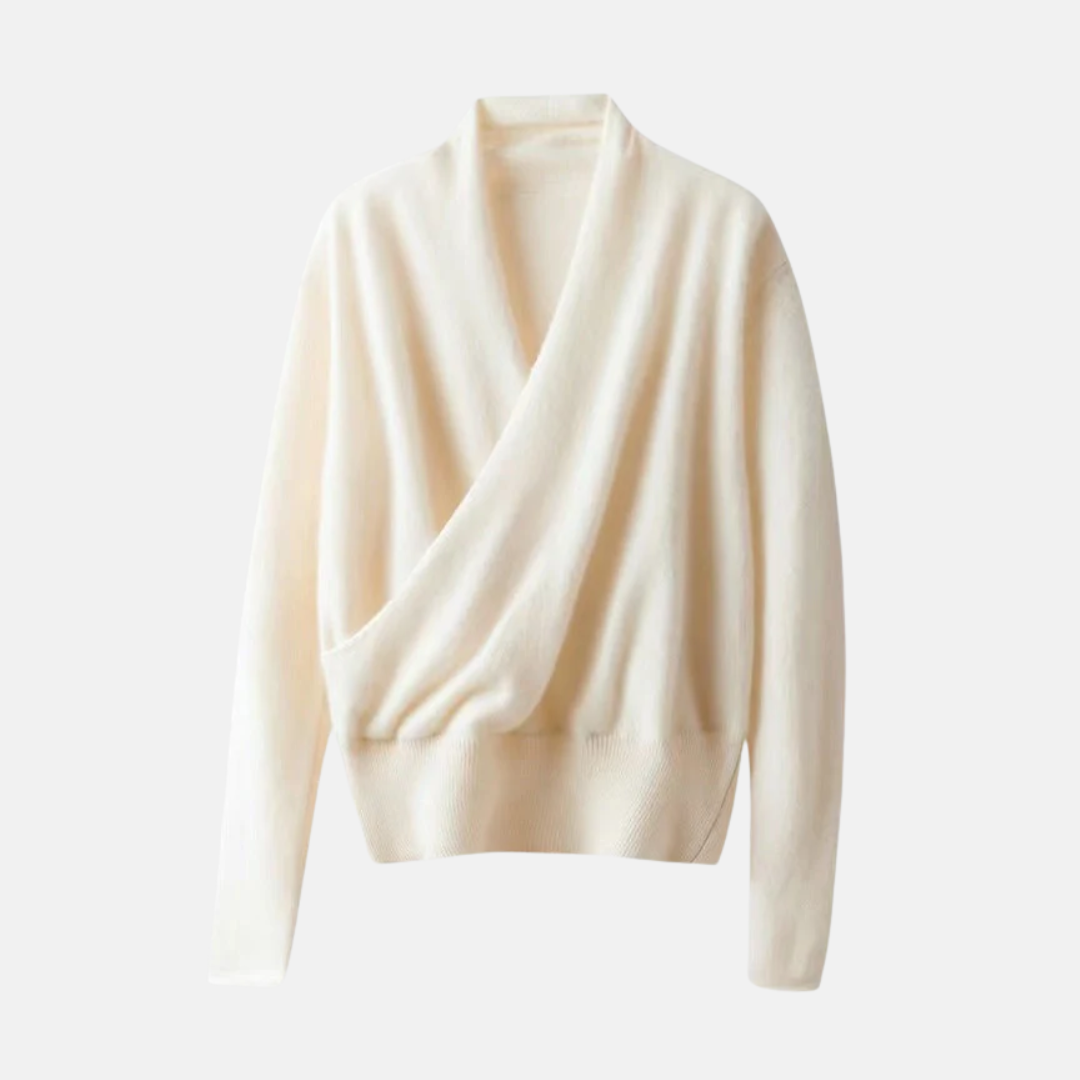 Relaxed Fit Ribbed Wool Knit Sweater 