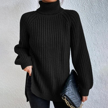 Women's knitted turtleneck pullover