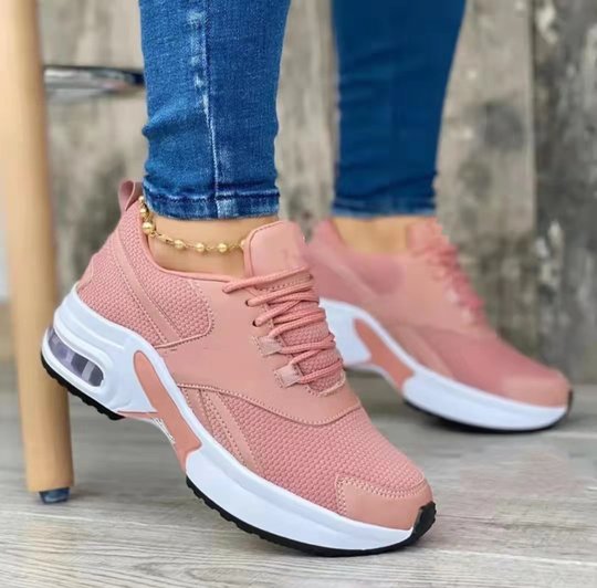 Women's lace-up ergonomic sneakers