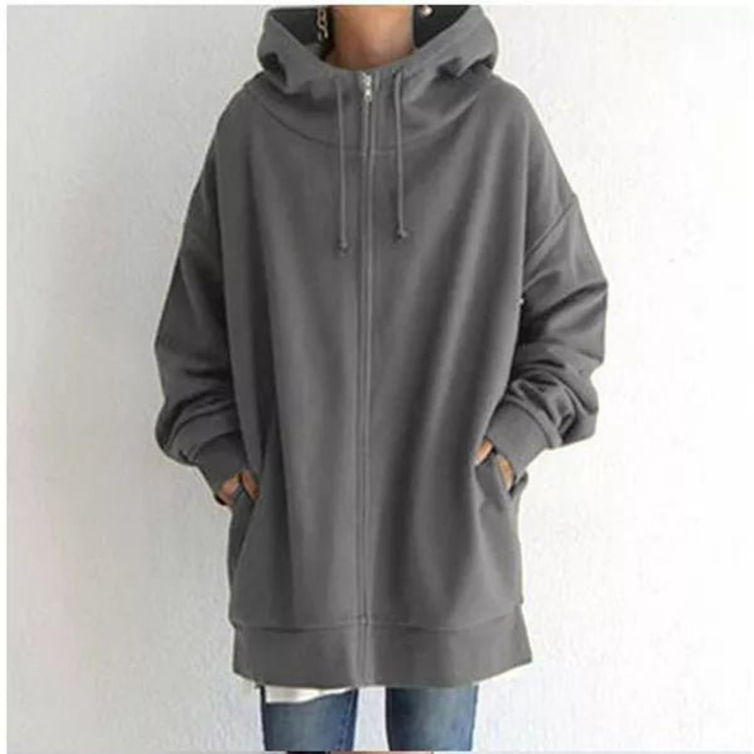 Women's long warm parka hoodie