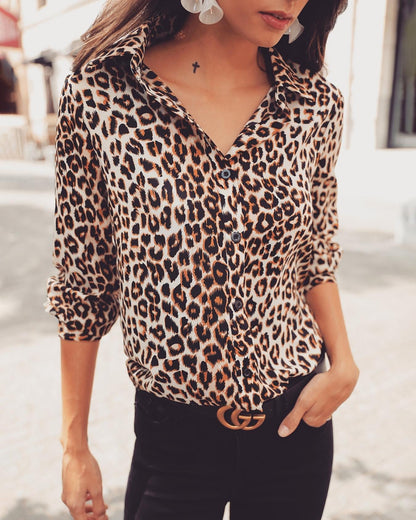 Women's leopard blouse
