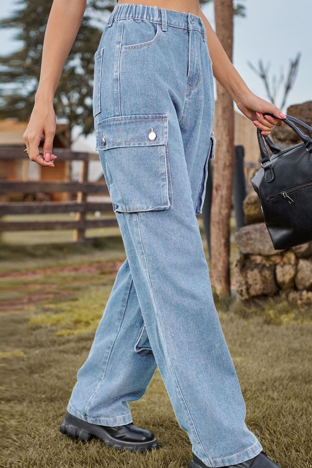 Jade - loose fit long jeans with pockets