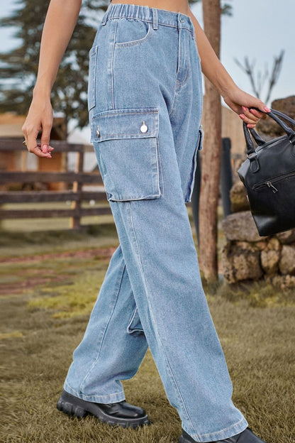 Jade - loose fit long jeans with pockets