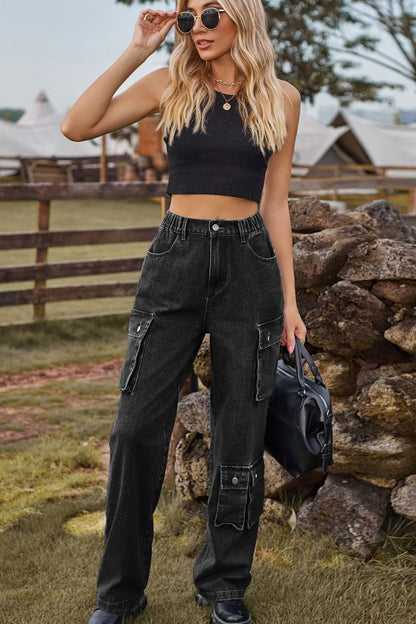 Jade - loose fit long jeans with pockets