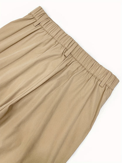 High-waisted wide-leg cargo pants with pockets for women