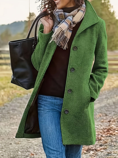 Women's woolen coat mid-length autumn winter