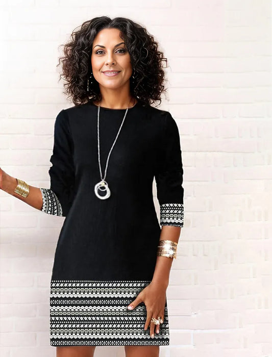 Stylish Fit Long Sleeve Knit Dress