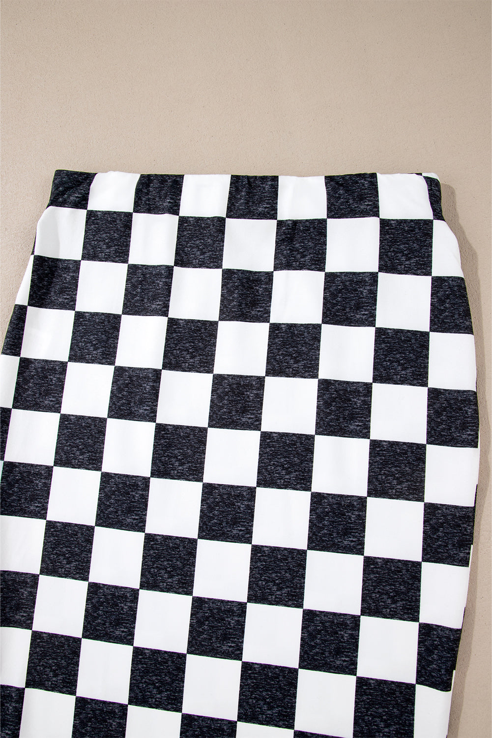 Retro medium-length plaid skirt with slit for women
