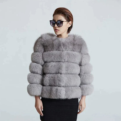 Women's stylish faux fur coat