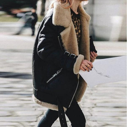 Women's biker winter jacket