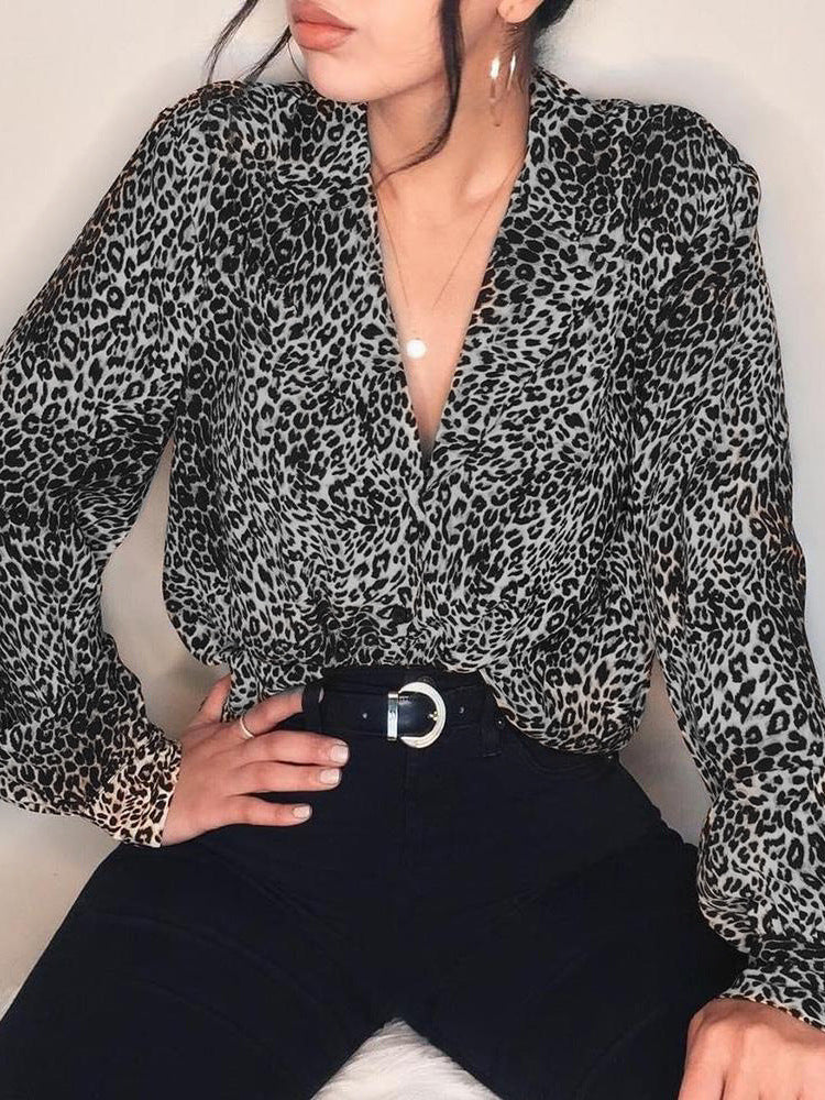 Women's leopard blouse