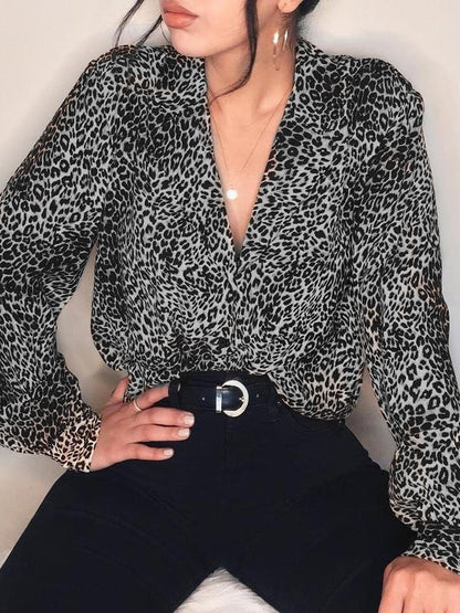 Women's leopard blouse