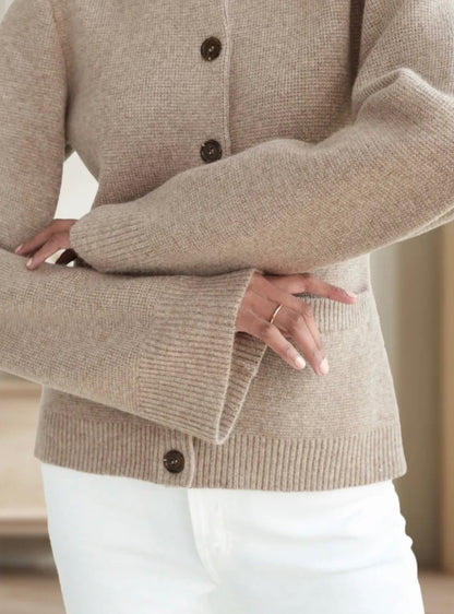 Women's comfy button down knitted cardigan