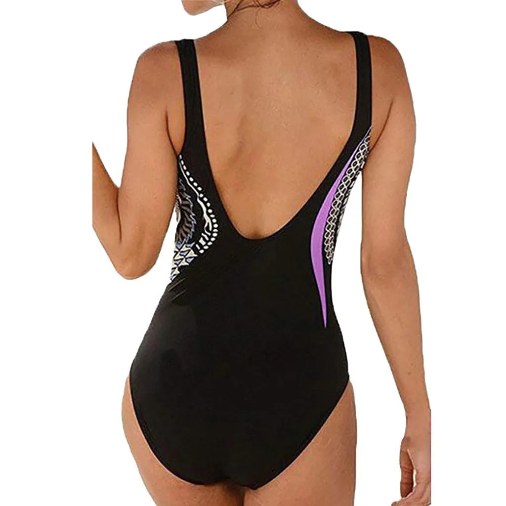 Graphic Print Supportive One-Piece Swimsuit 