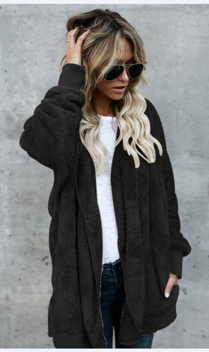 Women's autumn and winter mid-length reversible fur jacket