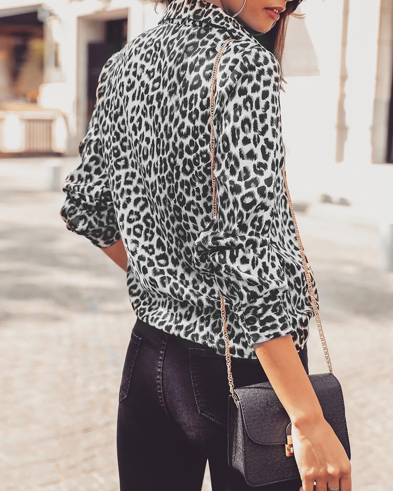 Women's leopard blouse