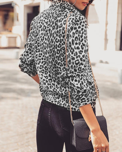 Women's leopard blouse