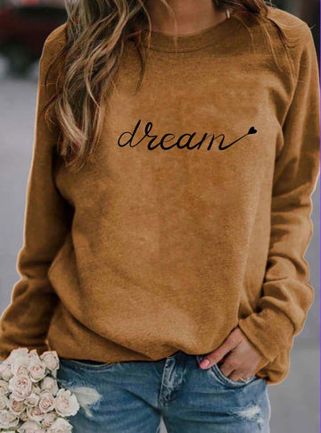 Women's digital print casual loose sweatshirt