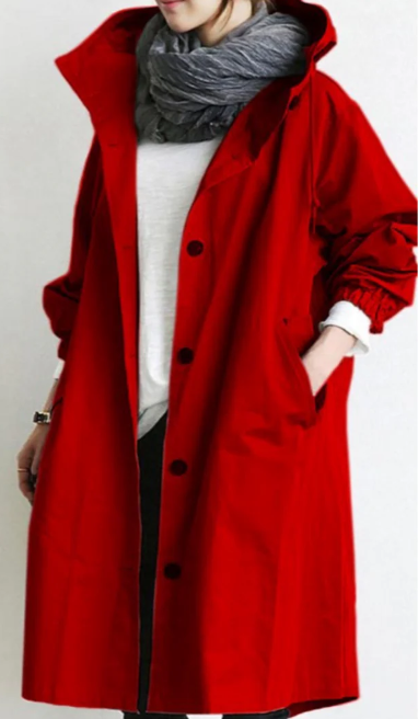 Megan - casual windbreaker mid-length jacket