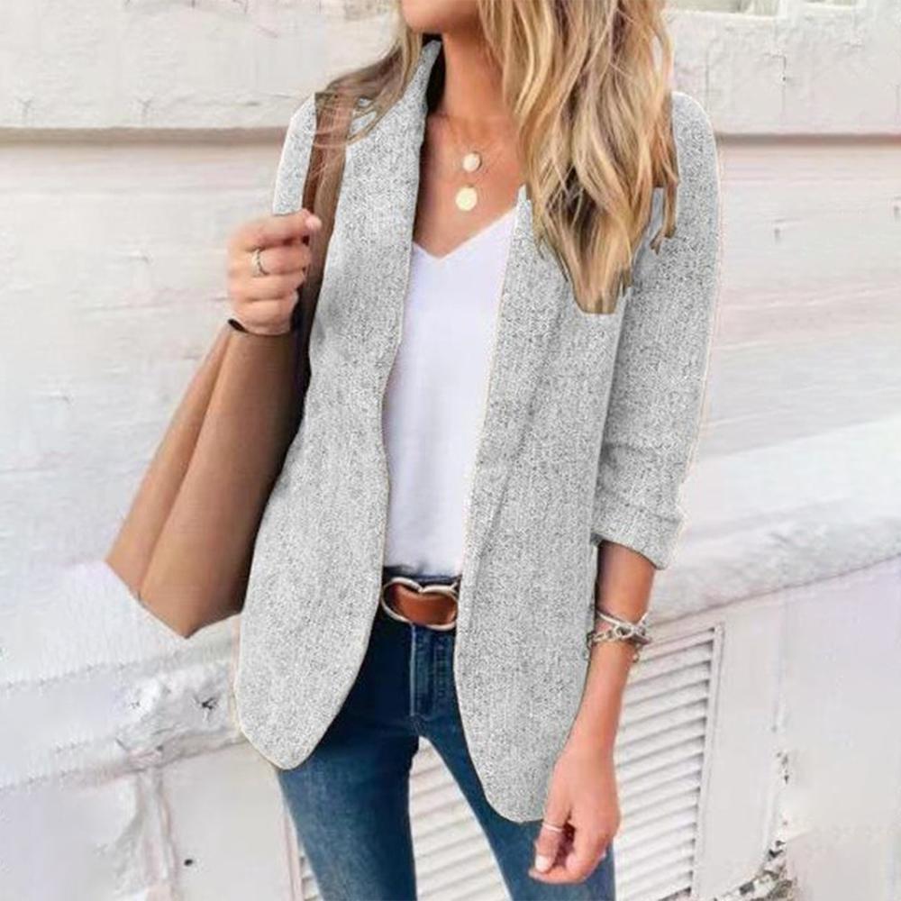 Women's stylish gray blazer