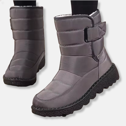 Women’s Boots - Mid-Calf Length - Quilted Insulated Padding - Slip-Resistant Sole