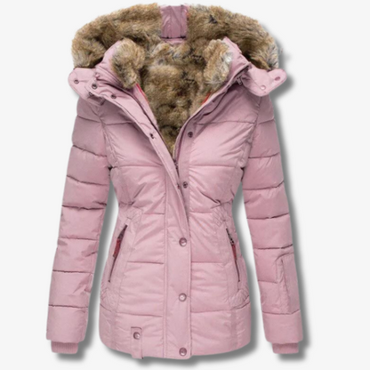 Women's warm jacket with hood