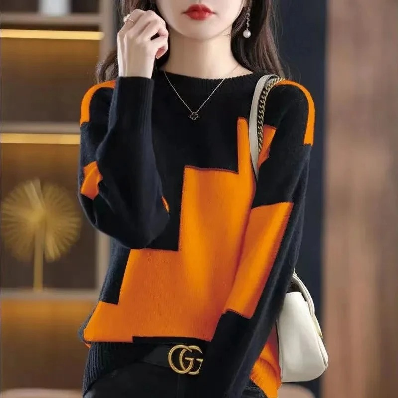 Color Block Soft Knit Oversized Sweater